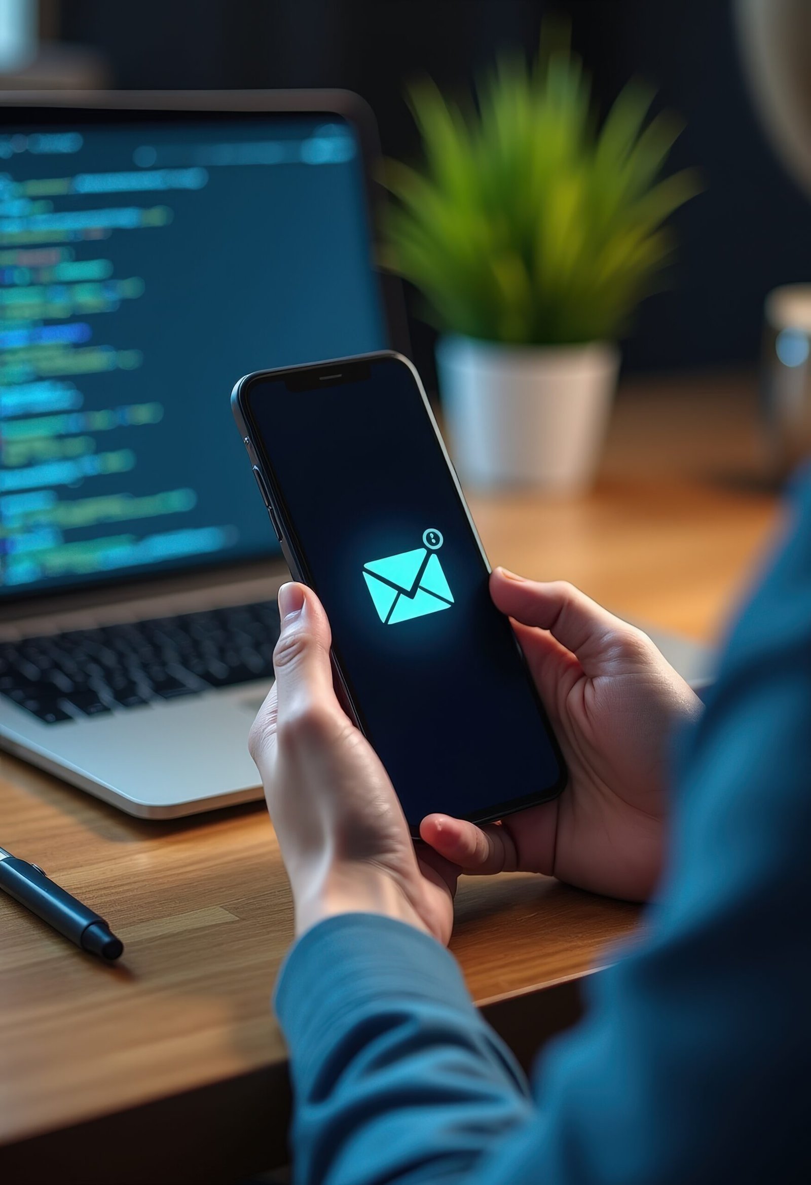 Checking message on phone